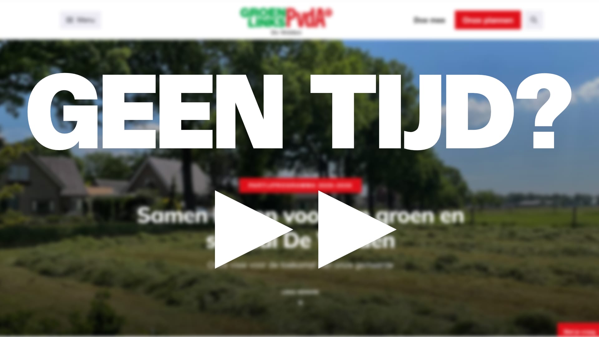 Geen tijd, wel kiezen: ons programma in 10 punten.