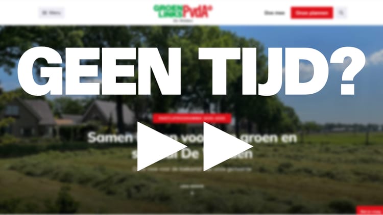 Geen tijd, wel kiezen: ons programma in 10 punten.